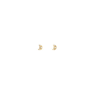 Mini Moon Studs | 10k