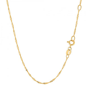 1.3mm Singapore Chain | 10k Gold | 16" - Anne Sportun Fine Jewellery
