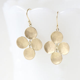 Concave Disc Charm Hook Earrings - Anne Sportun Fine Jewellery