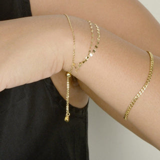 3mm Hollow Curb Link Chain Bracelet | 10k - Anne Sportun Fine Jewellery