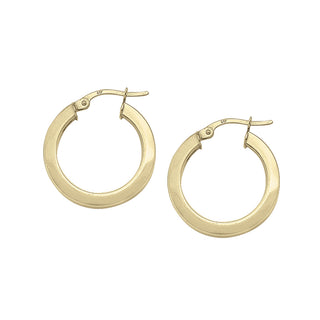 2.5mm Square Tube Hoops | 20mm | 10k - Anne Sportun Fine Jewellery
