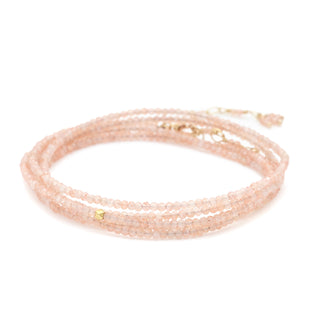 Blush Moonstone Wrap Bracelet - Necklace - Anne Sportun Fine Jewellery