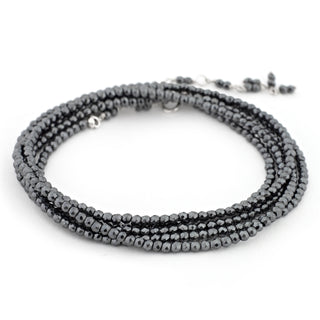 Hematite Wrap Bracelet - Necklace - Anne Sportun Fine Jewellery