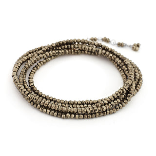 Pyrite Wrap Bracelet - Necklace - Anne Sportun Fine Jewellery