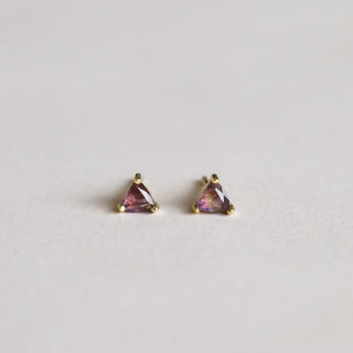 Amethyst Mini Energy Gem Studs | Gold Plated - Anne Sportun Fine Jewellery