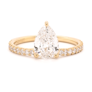 Custom 'Clara' 1.08ct Pear Diamond
