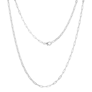 2.3mm Silver Paperclip Necklace - Anne Sportun Fine Jewellery