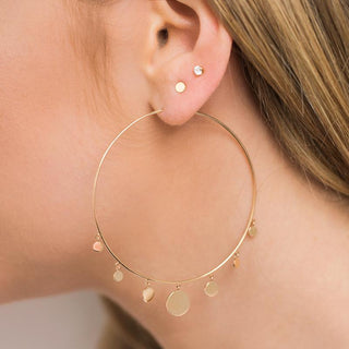 Itty Bitty Gold Disc Stud | 14k - Anne Sportun Fine Jewellery