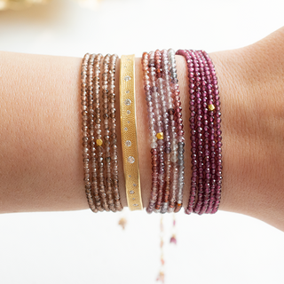 Pink Garnet Wrap Bracelet - Necklace - Anne Sportun Fine Jewellery