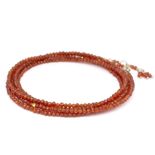 Red Carnelian Wrap Bracelet - Necklace