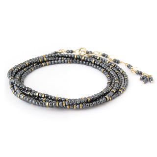 Hematite Wrap Bracelet - Necklace - Anne Sportun Fine Jewellery