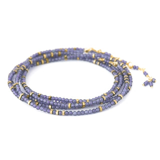 Iolite Wrap Bracelet - Necklace - Anne Sportun Fine Jewellery