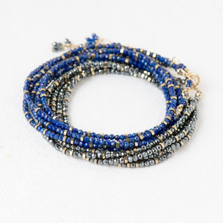 Lapis Wrap Bracelet - Necklace - Anne Sportun Fine Jewellery