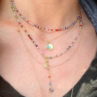 Multi-Coloured Cubic Zirconia Wrap Bracelet - Necklace - Anne Sportun Fine Jewellery