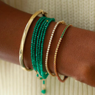 Green Onyx Wrap Bracelet - Necklace - Anne Sportun Fine Jewellery