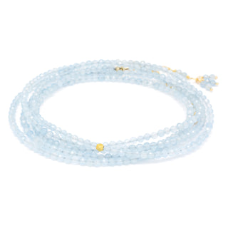 Aquamarine Wrap Bracelet - Necklace - Anne Sportun Fine Jewellery