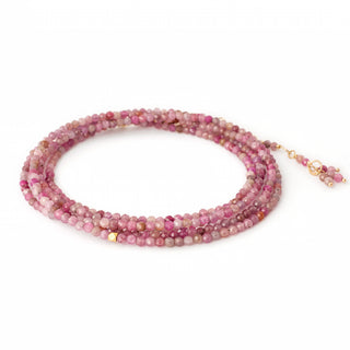 Multi Pink Ruby Wrap Bracelet - Necklace - Anne Sportun Fine Jewellery