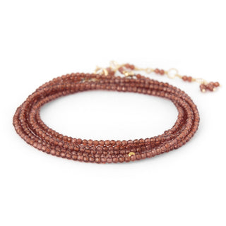 Red Garnet Wrap Bracelet - Necklace - Anne Sportun Fine Jewellery