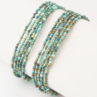 Turquoise Wrap Bracelet - Necklace - Anne Sportun Fine Jewellery