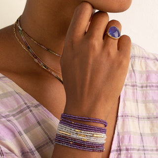 Amethyst Wrap Bracelet - Necklace - Anne Sportun Fine Jewellery