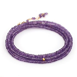 Amethyst Wrap Bracelet - Necklace - Anne Sportun Fine Jewellery