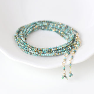 Turquoise Wrap Bracelet - Necklace - Anne Sportun Fine Jewellery