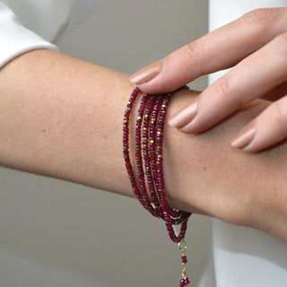 Ruby Wrap Bracelet - Necklace - Anne Sportun Fine Jewellery