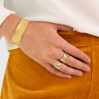 One of a Kind Off White Rosecut Diamond Ring - Anne Sportun Fine Jewellery