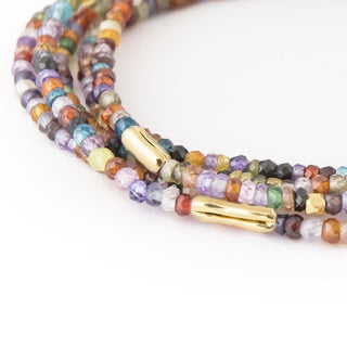 Five Gold Accent Gemstone Wrap ‚Äì 18K Yellow Gold - Anne Sportun Fine Jewellery