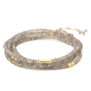 Three Gold Accent River Wrap ‚Äì 14K White Gold - Anne Sportun Fine Jewellery