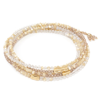 Three Gold Accent River Wrap ‚Äì 18K Yellow Gold - Anne Sportun Fine Jewellery