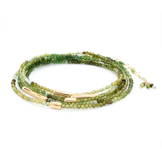 Five Gold Accent Gemstone Wrap , 18K Yellow Gold - Anne Sportun Fine Jewellery