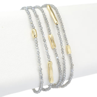 Five Gold Accent Gemstone Wrap ‚Äì 18K Yellow Gold - Anne Sportun Fine Jewellery