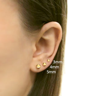 3mm Ball Studs | 14k - Anne Sportun Fine Jewellery