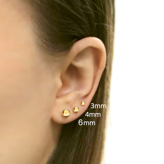 6mm Ball Studs | Gold - Anne Sportun Fine Jewellery