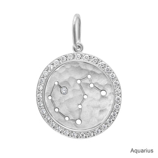 Diamond Halo Celestial Zodiac Sign Charm