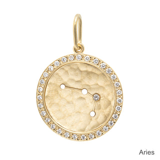 Diamond Halo Celestial Zodiac Sign Charm