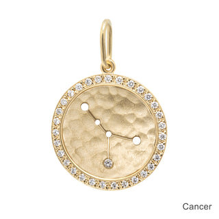 Diamond Halo Celestial Zodiac Sign Charm