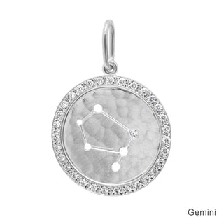 Diamond Halo Celestial Zodiac Sign Charm