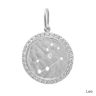 Diamond Halo Celestial Zodiac Sign Charm
