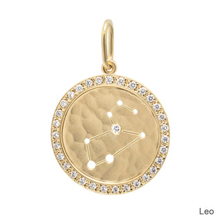 Diamond Halo Celestial Zodiac Sign Charm
