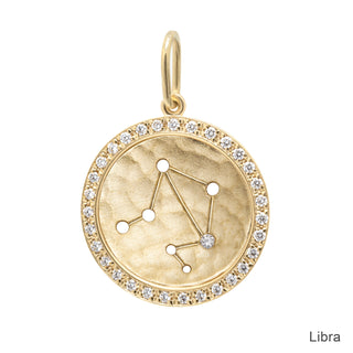 Diamond Halo Celestial Zodiac Sign Charm