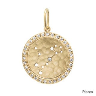 Diamond Halo Celestial Zodiac Sign Charm