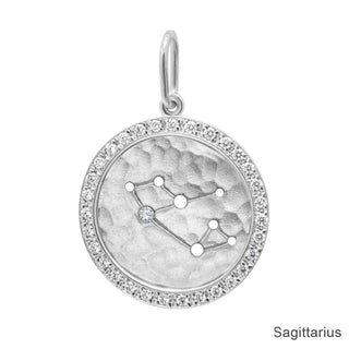 Diamond Halo Celestial Zodiac Sign Charm