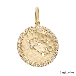 Diamond Halo Celestial Zodiac Sign Charm