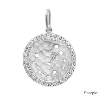 Diamond Halo Celestial Zodiac Sign Charm