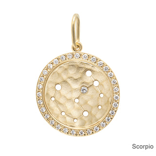 Diamond Halo Celestial Zodiac Sign Charm