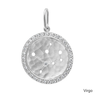 Diamond Halo Celestial Zodiac Sign Charm