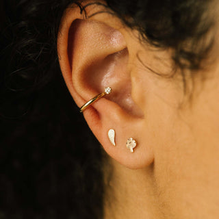 Itty Bitty Mushroom Stud | 14k - Anne Sportun Fine Jewellery