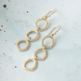 Triple Open Shape Hook Earrings - Anne Sportun Fine Jewellery